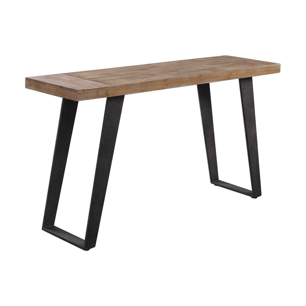 Freddy Black/Woodtone Weathered Console Table - Ornate Home