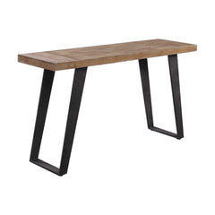 Freddy Black/Woodtone Weathered Console Table - Ornate Home
