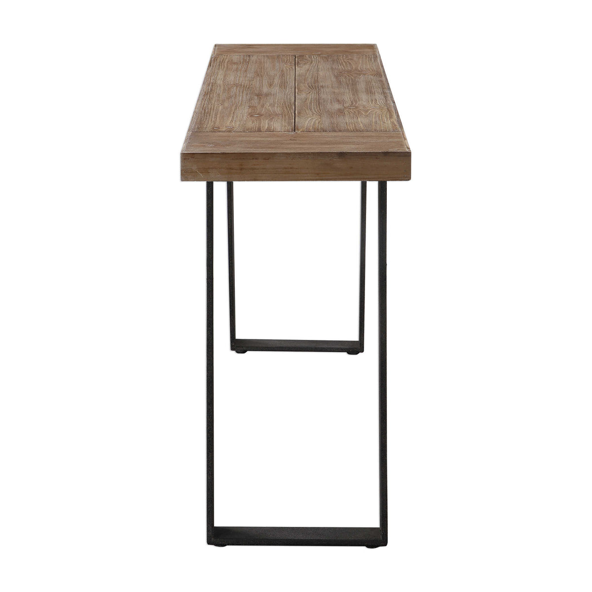 Freddy Black/Woodtone Weathered Console Table - Ornate Home