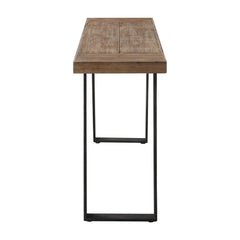 Freddy Black/Woodtone Weathered Console Table - Ornate Home