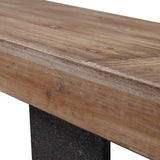 Freddy Black/Woodtone Weathered Console Table - Ornate Home