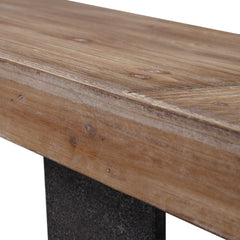 Freddy Black/Woodtone Weathered Console Table - Ornate Home
