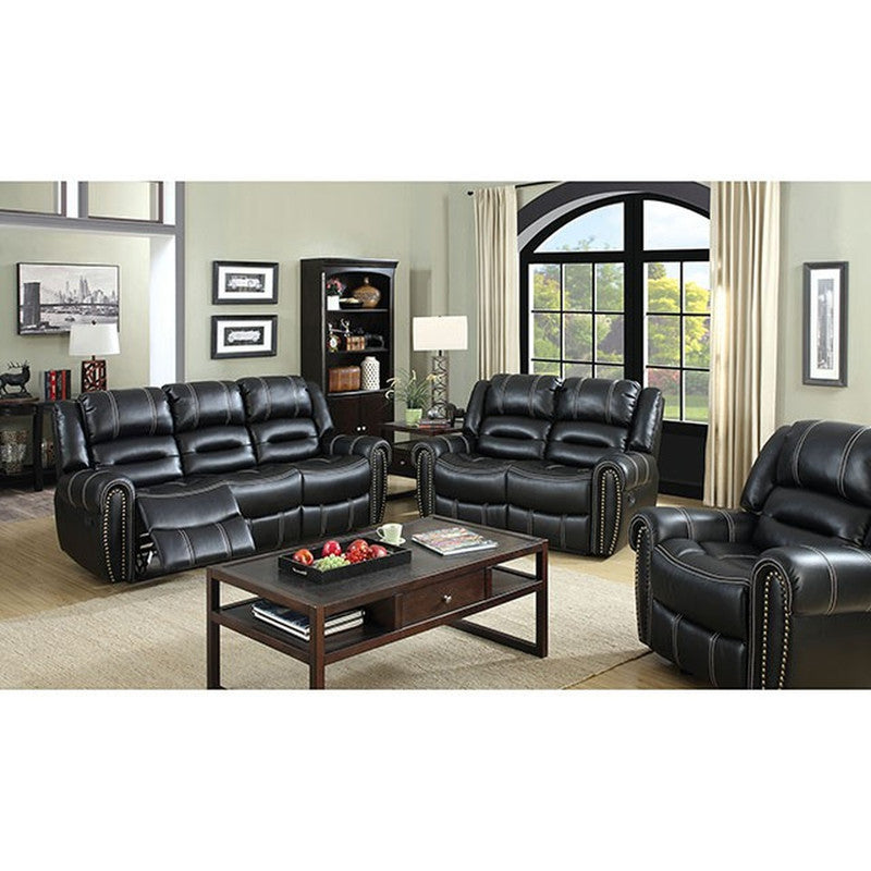 Frederick Black Loveseat - Ornate Home