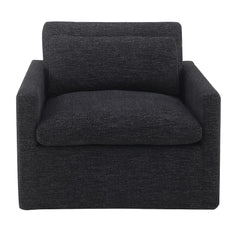 Frederick Gray Swivel Chair W/Pillow - Ornate Home