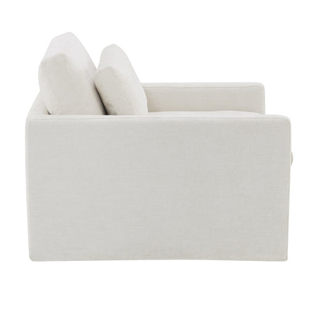 Frederick Ivory Swivel Chair W/Pillow - Ornate Home