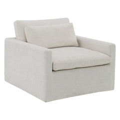 Frederick Ivory Swivel Chair W/Pillow - Ornate Home