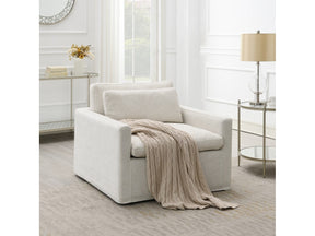 Frederick Ivory Swivel Chair W/Pillow - Ornate Home