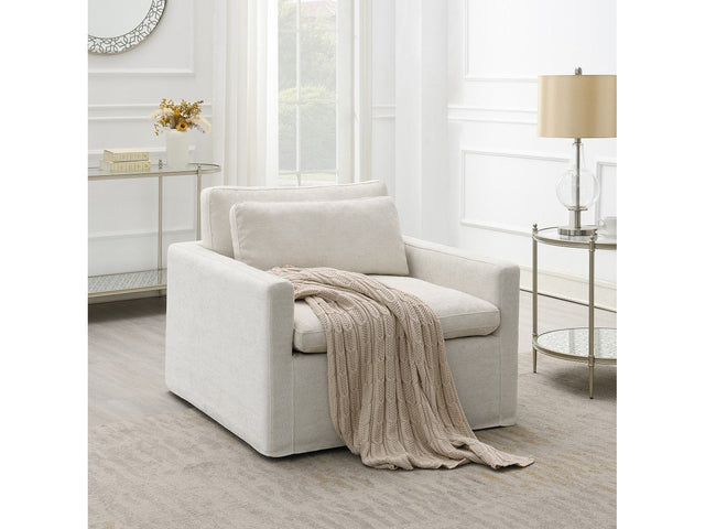 Frederick Ivory Swivel Chair W/Pillow - Ornate Home