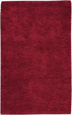 Frederika Solid Dark Red Wool Shag Rug - Clearance - Ornate Home