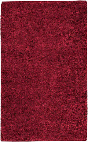 Frederika Solid Dark Red Wool Shag Rug - Clearance - Ornate Home