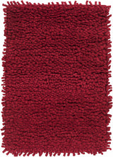 Frederika Solid Dark Red Wool Shag Rug - Clearance - Ornate Home