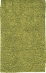 Frederika Solid Olive Green Wool Shag Rug - Clearance - Ornate Home
