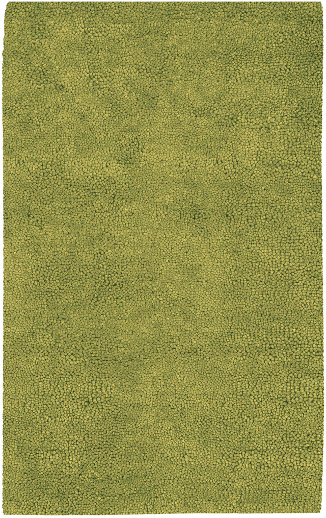 Frederika Solid Olive Green Wool Shag Rug - Clearance - Ornate Home