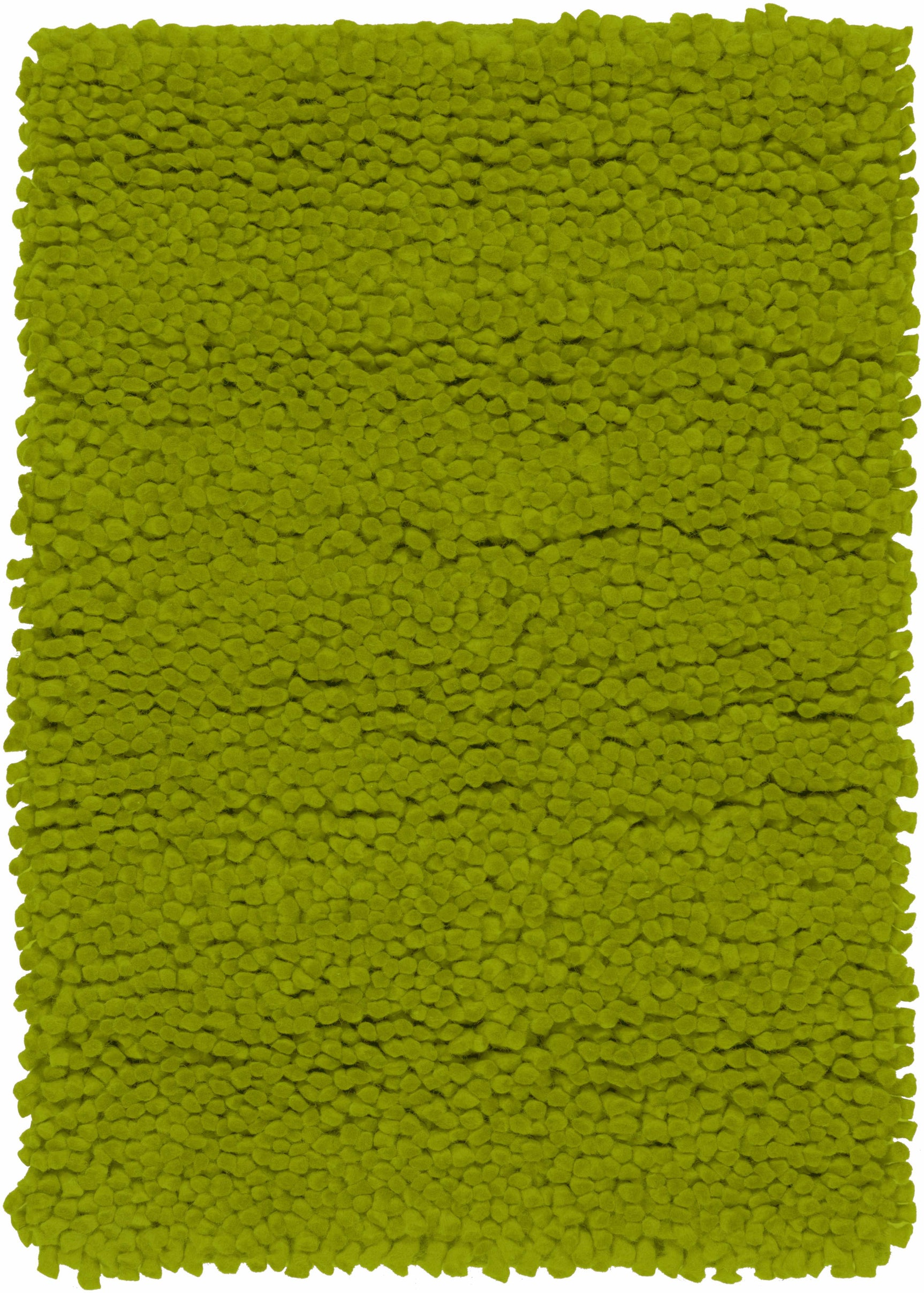 Frederika Solid Olive Green Wool Shag Rug - Clearance - Ornate Home