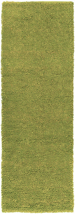 Frederika Solid Olive Green Wool Shag Rug - Clearance - Ornate Home