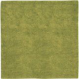 Frederika Solid Olive Green Wool Shag Rug - Clearance - Ornate Home