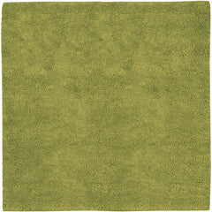 Frederika Solid Olive Green Wool Shag Rug - Clearance - Ornate Home