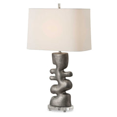 Free Flowing Nickel Table Lamp - Ornate Home