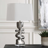 Free Flowing Nickel Table Lamp - Ornate Home