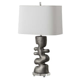Free Flowing Nickel Table Lamp - Ornate Home