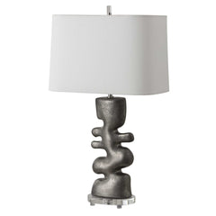 Free Flowing Nickel Table Lamp - Ornate Home