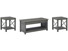 Freedan Grayish Brown Coffee Table and 2 End Tables - Ornate Home