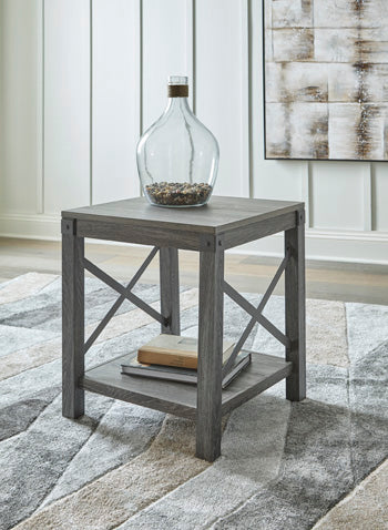 Freedan Grayish Brown End Table (Online Special Price) - Ornate Home