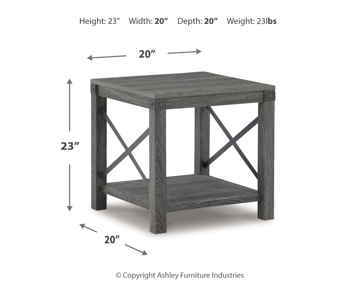 Freedan Grayish Brown End Table (Online Special Price) - Ornate Home