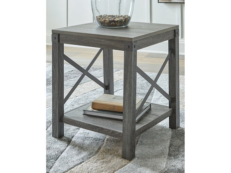 Freedan Grayish Brown End Table - Ornate Home