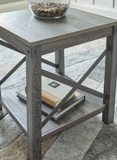 Freedan Grayish Brown End Table - Ornate Home