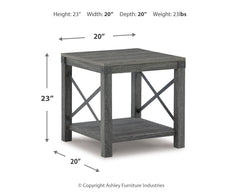 Freedan Grayish Brown End Table - Ornate Home