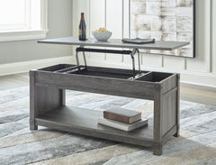 Freedan Grayish Brown Lift Top Coffee Table - Ornate Home