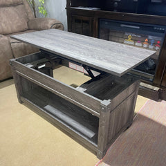 Freedan Grayish Brown Lift Top Coffee Table - Ornate Home