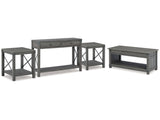 Freedan Grayish Brown Lift-top Coffee Table, 2 End Tables and Console (Online Special Price) - Ornate Home