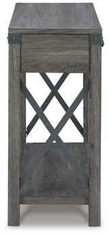 Freedan Grayish Brown Lift-top Coffee Table, 2 End Tables and Console - Ornate Home