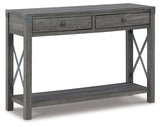 Freedan Grayish Brown Sofa/Console Table - Ornate Home