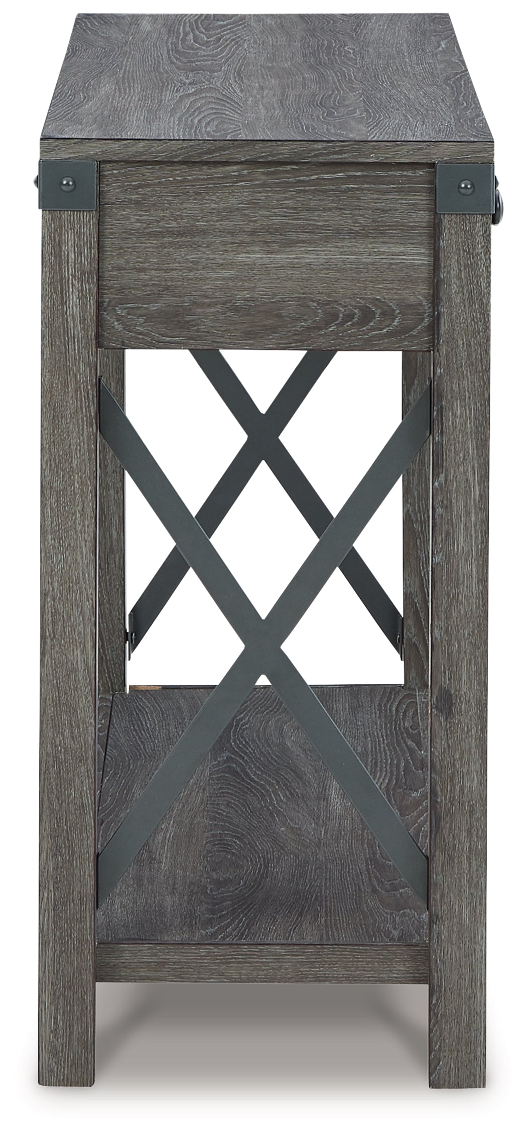 Freedan Grayish Brown Sofa/Console Table - Ornate Home