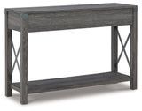 Freedan Grayish Brown Sofa/Console Table - Ornate Home