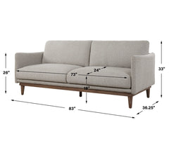 Freefall Gray Ceruse Sofa - Ornate Home