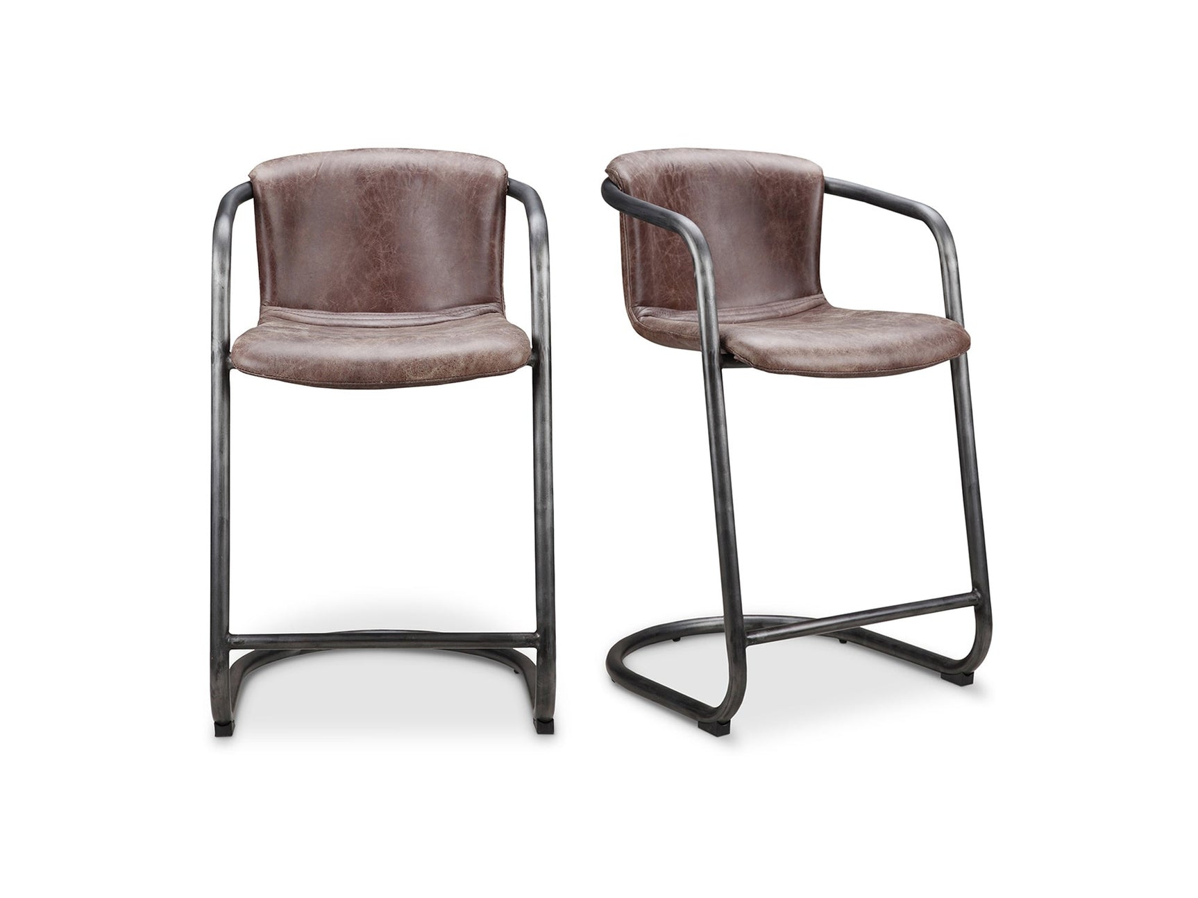 Freeman Brown Counter Stool (Set of 2) - Ornate Home