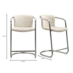 Freeman Chrome Frame Counter Stool (Set of 2) - Ornate Home