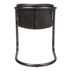 Freeman Onyx Black Leather Dining Chair (Set of 2) - Ornate Home