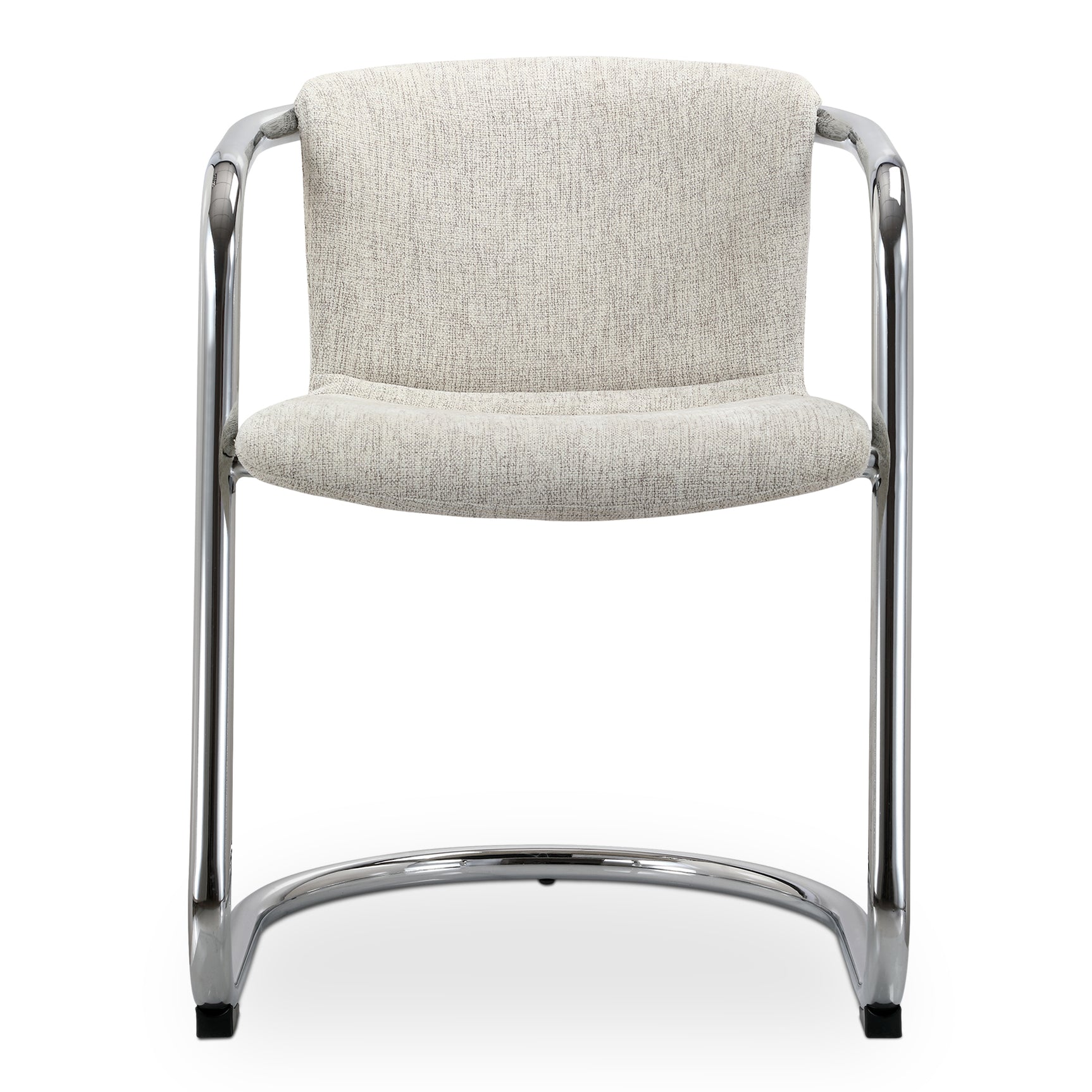 Freeman Two Chrome Frame Dining Chaired Cream   Set Of - Ornate Home