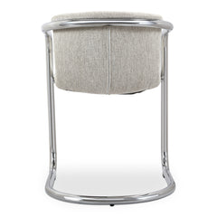 Freeman Two Chrome Frame Dining Chaired Cream   Set Of - Ornate Home
