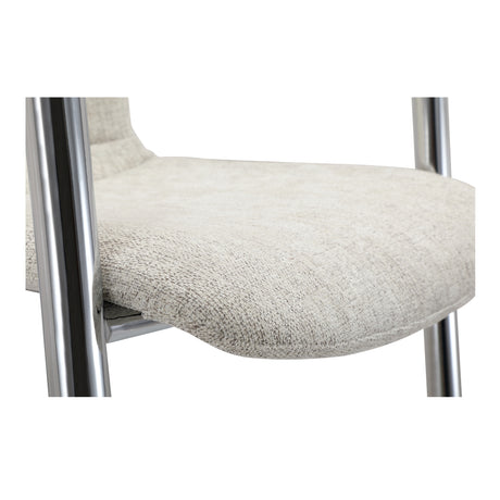 Freeman Two Chrome Frame Dining Chaired Cream   Set Of - Ornate Home