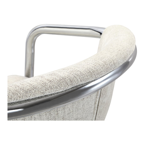 Freeman Two Chrome Frame Dining Chaired Cream   Set Of - Ornate Home