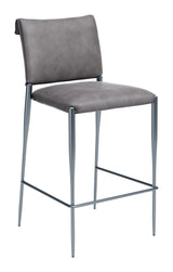 Freesia Charcoal Gray Barstool (Set of 2) - Ornate Home