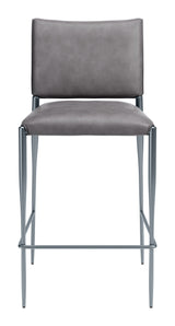 Freesia Charcoal Gray Barstool (Set of 2) - Ornate Home