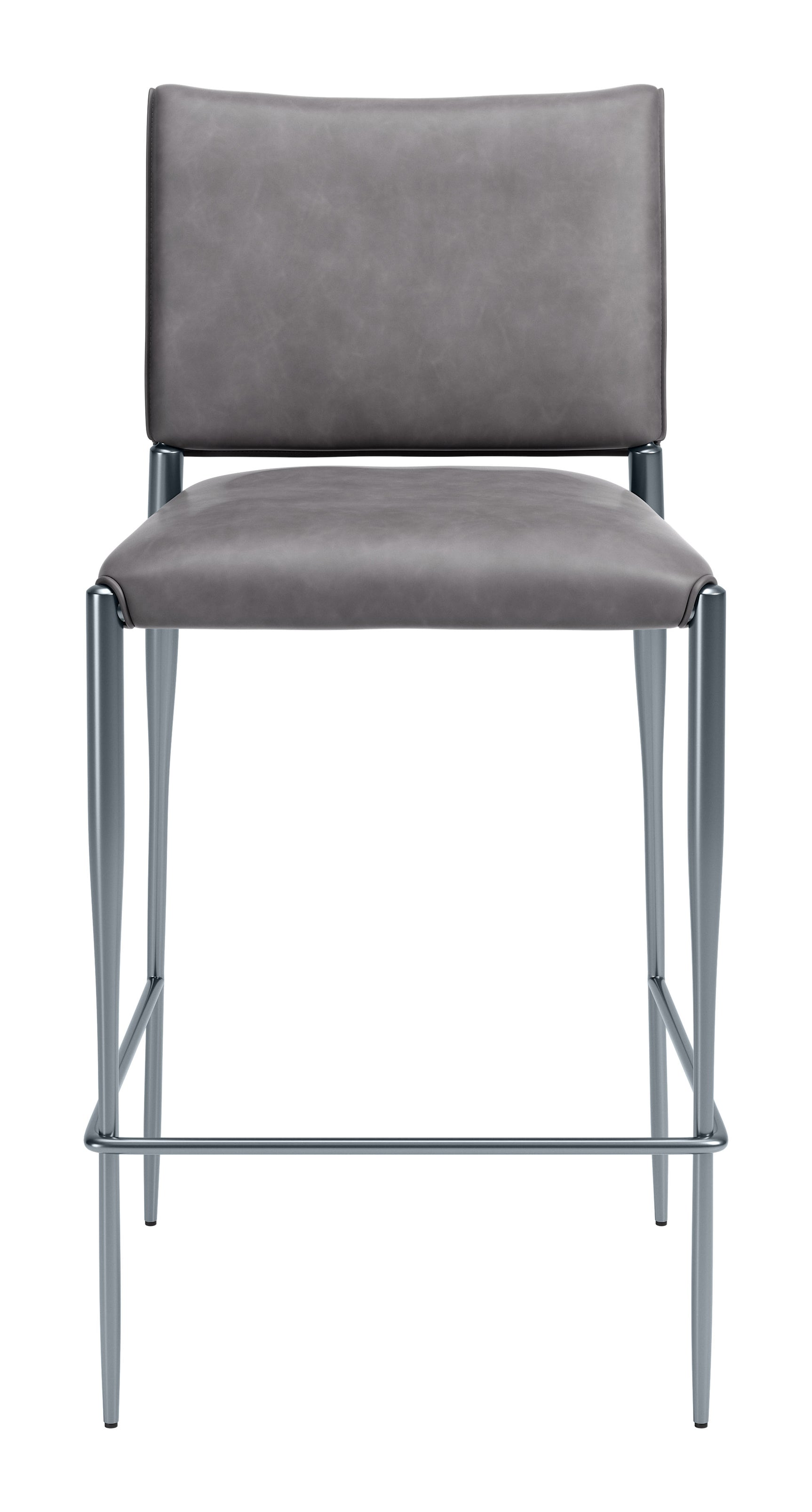 Freesia Charcoal Gray Barstool (Set of 2) - Ornate Home