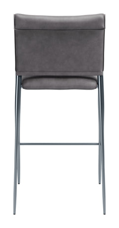 Freesia Charcoal Gray Barstool (Set of 2) - Ornate Home